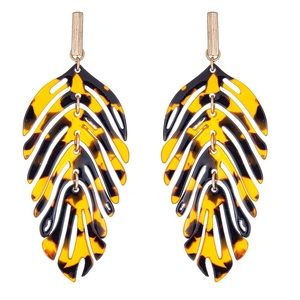 Tortoise Leaf Earrings